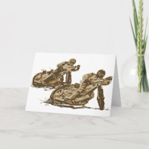 Speedway Motorcycle Racers Card