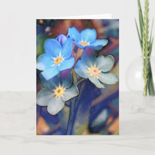 Speedwell, Veronica - A Floral Greeting Card
