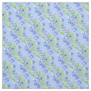 Speedwell watercolor art patterned fabric