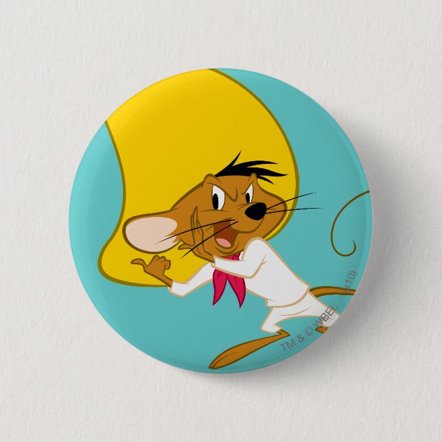 SPEEDY GONZALES™ in Colour 2 Inch Round Button (Front)