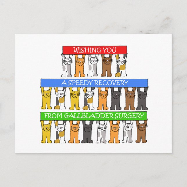 Speedy recovery from gallbladder surgery. postcard (Front)