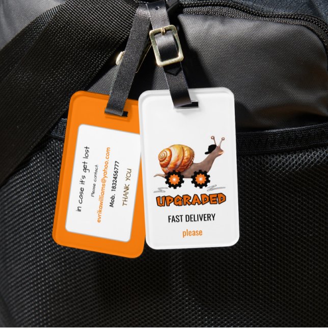 Speedy snail luggage tag (Creator Uploaded)