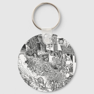 Speedy Snail on Wheels Keychain