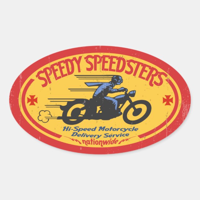 Speedy Speedsters -ov Oval Sticker (Front)