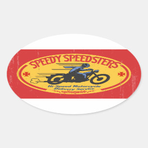 Speedy Speedsters -ov Oval Sticker