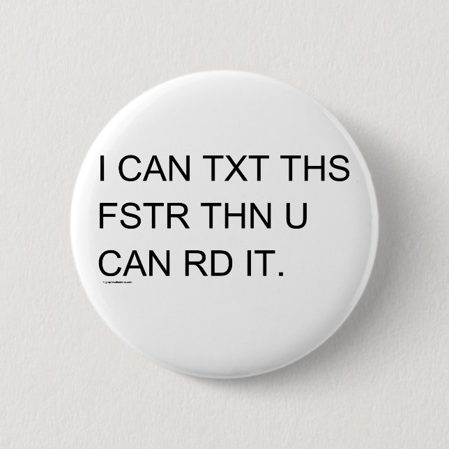 Speedy Texter 2 Inch Round Button (Front)
