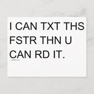 Speedy Texter Postcard