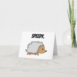 Speedy the Hedgehog Funny Kids Game Cartoon Card