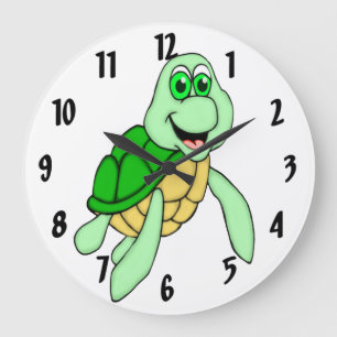 Speedy Turtle Large Clock