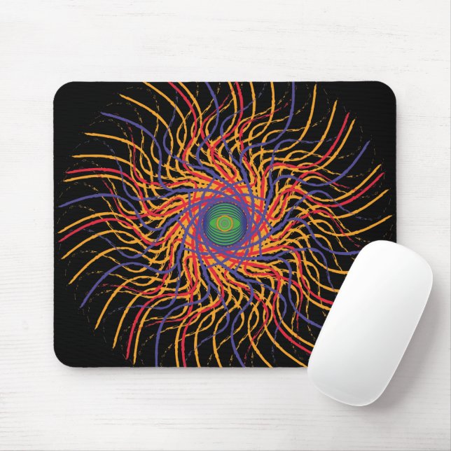 Speider eye / Black BG Mousepad (With Mouse)