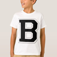 Spell it Out Initial Letter B Black Sweatshirt