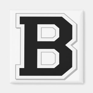 Spell it Out Initial Letter B in Black Magnet