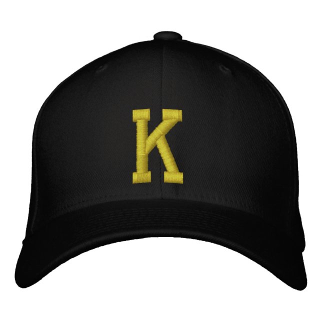 Spell it Out Initial Letter K Ball Cap (Front)