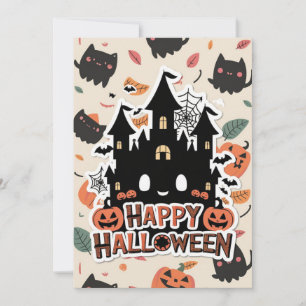 Spell Magical Happy Halloween  Holiday Card