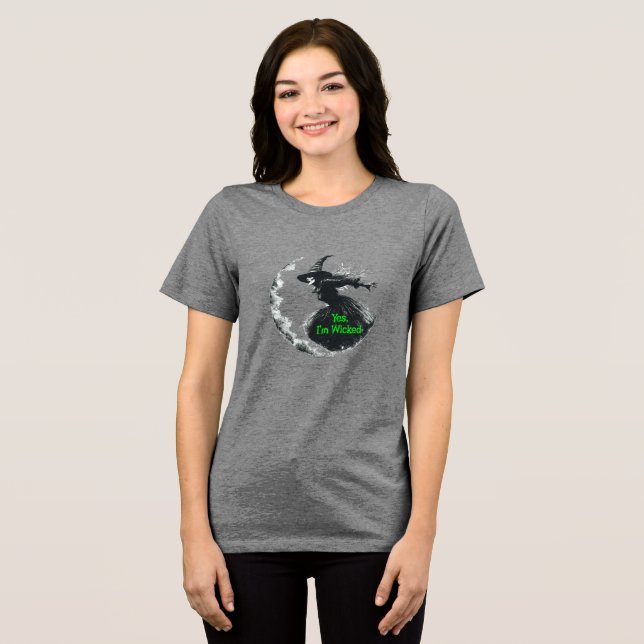Spellbinding Designs Bewitchingly Bold Halloween Tri-Blend Shirt (Front Full)