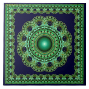 Spellbinding fractal framed ornament tile