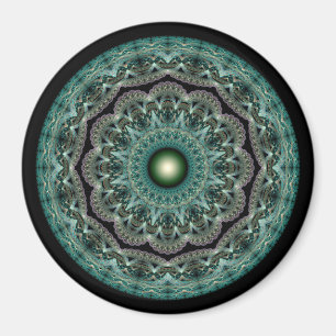 Spellbinding fractal glossy fancy ornament magnet