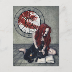 Spellbook Witch Postcard