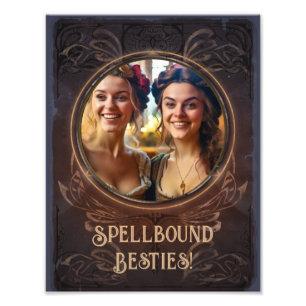 Spellbound besties - Witchy medieval memory gift Photo Print