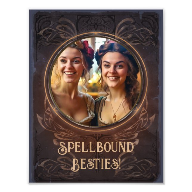 Spellbound besties - Witchy medieval memory gift  Photo Print (Front)