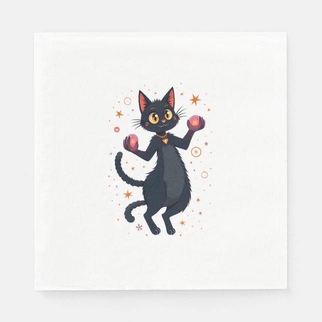 Spellbound Cat Napkin (Front)