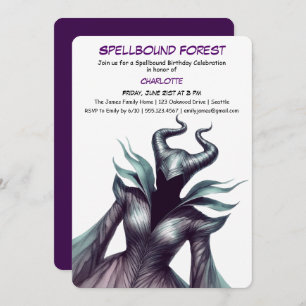 Spellbound Forest – Dark Fairy Birthday Party  Invitation