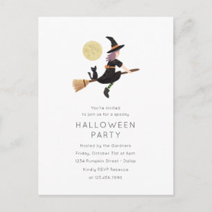 Spellbound Halloween Party Invitation Postcard