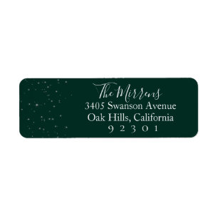Spellbound Winter   Green Return Address Label