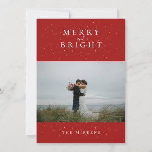 Spellbound Winter Red Photo Holiday Card