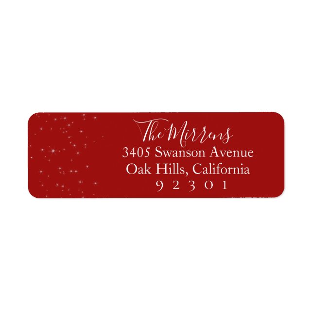 Spellbound Winter | Red Return Address Label (Front)