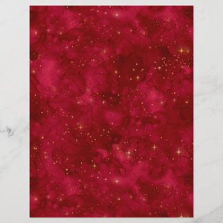Spellcaster Red & Gold Scrapbook Paper Sheet