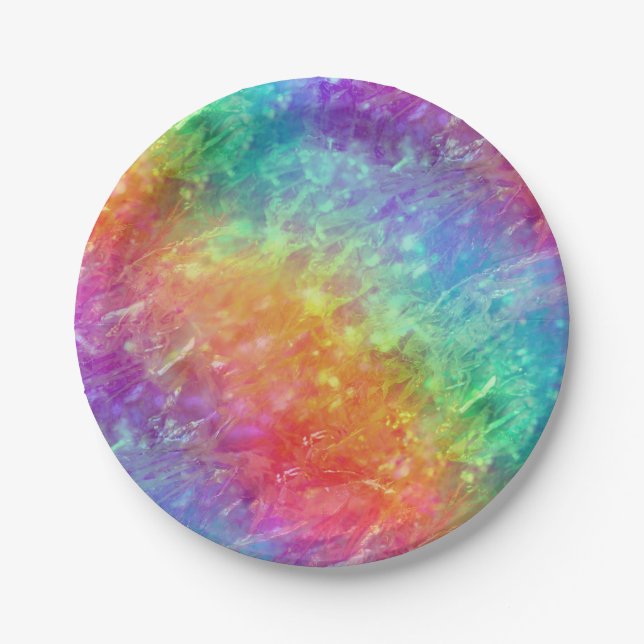 spellcaster - vivid crystal rainbow : paper plate (Front)