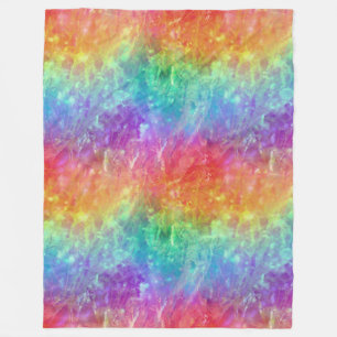 spellcaster - vivid rainbow prism ombre : fleece blanket
