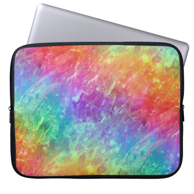 spellcaster - vivid rainbow prism ombre : laptop sleeve (Front)