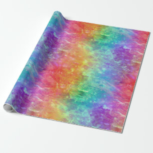 spellcaster - vivid rainbow prism ombre : wrapping paper