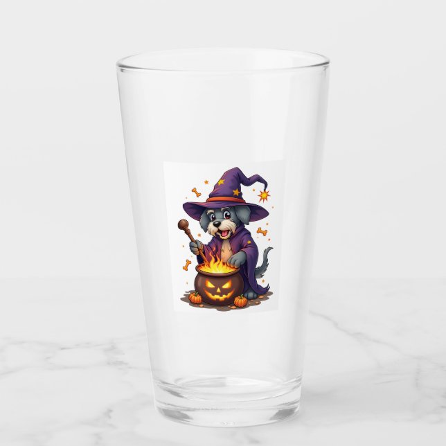 Spellcasting Schnauzer Glass (Front)