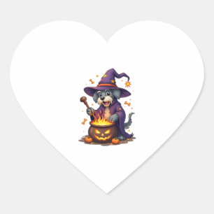 Spellcasting Schnauzer Heart Sticker