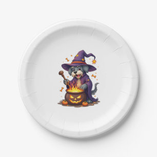 Spellcasting Schnauzer Paper Plate