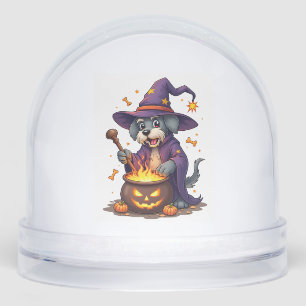 Spellcasting Schnauzer Snowglobe