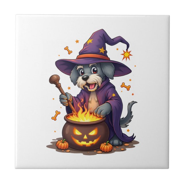 Spellcasting Schnauzer Tile (Front)