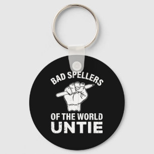 Spellers Of The World Untie Dyslexia Awareness Dys Keychain