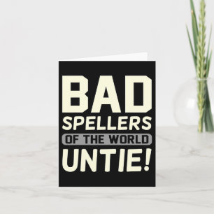 Spellers Of The World Untie Dyslexia Awareness Gra Card