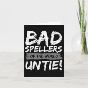 Spellers Of The World Untie Dyslexia Ribbon Card