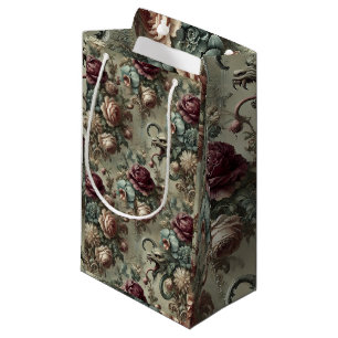 Spellhound – Gothic Floral Baroque Small Gift Bag