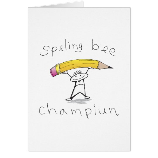 Spelling bee card