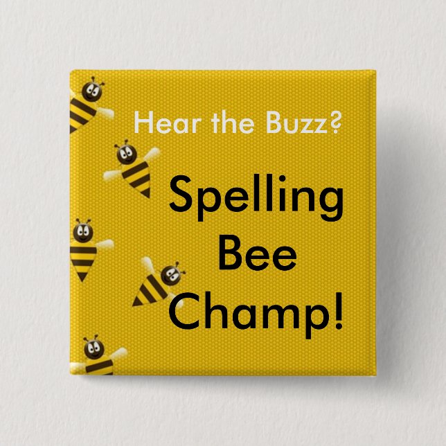 Spelling Bee Champ Button (Front)