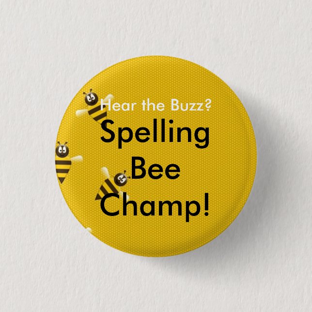 Spelling Bee Champ Button (Front)