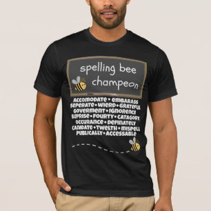 Spelling Bee Champeon Misspelled Words T-Shirt