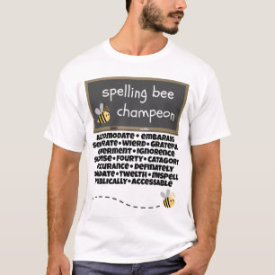 Spelling Bee Champeon Misspelled Words T-Shirt