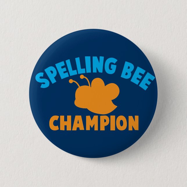 Spelling Bee Champion 2 Inch Round Button (Front)